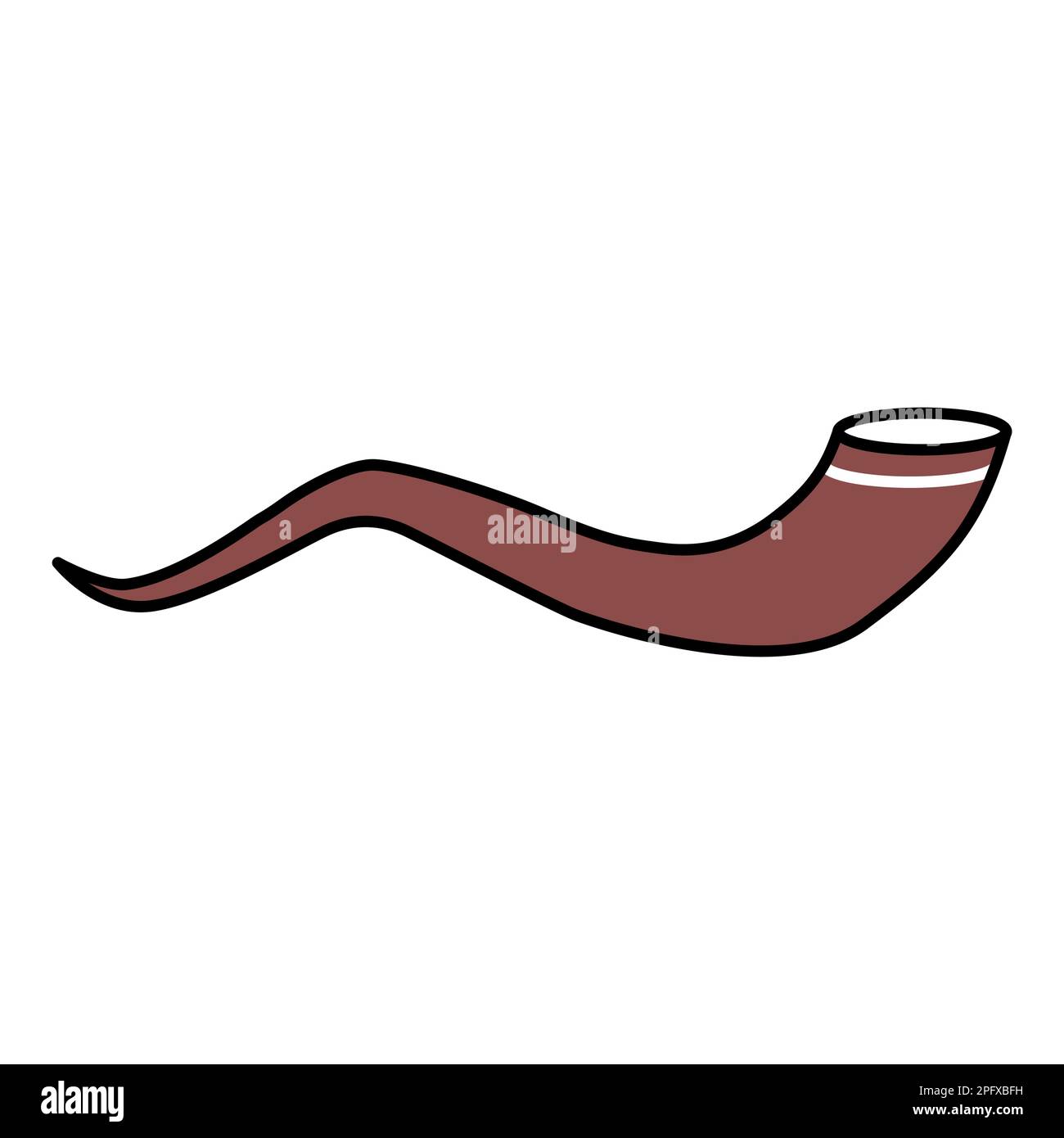 Shofar horn icon, graphic religion design symbol, ritual web sign