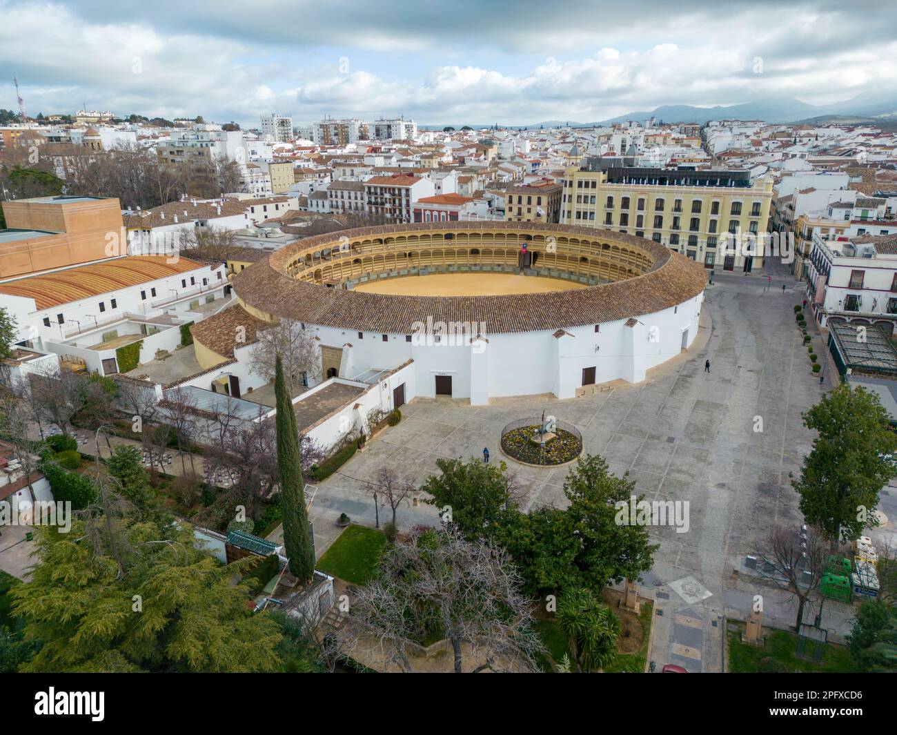 The bullring of the Royal Cavalry of Ronda, Spain Stock Photo