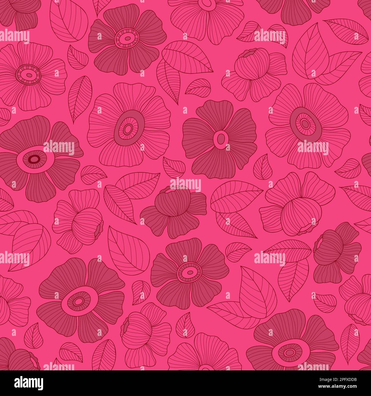 Groovy Flowers Fabric Wallpaper and Home Decor  Spoonflower