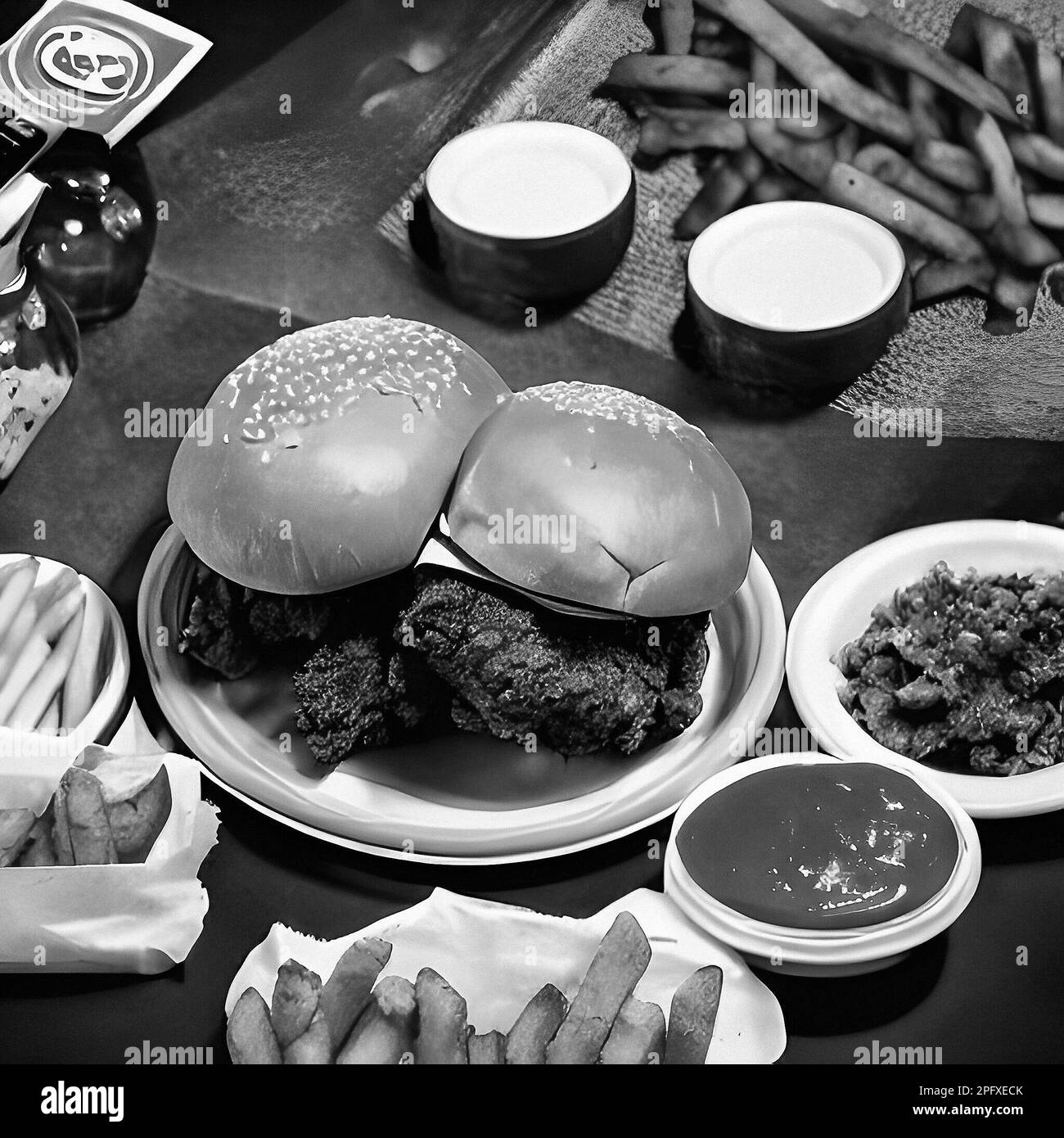 Photo Fried chicken, fast food Stock Photo Alamy