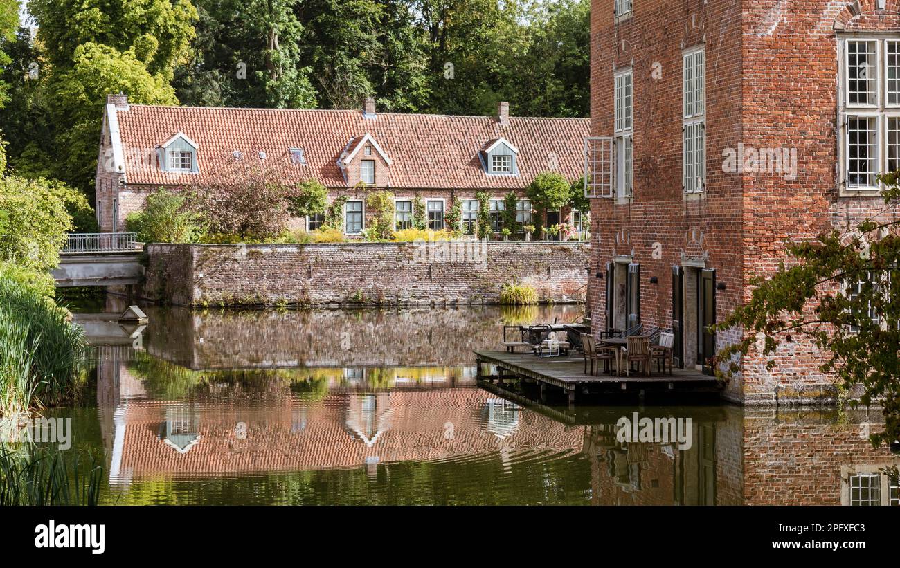 Discover the charming town of Sande in Ostfriesland, where history and modernity merge seamlessly. Stock Photo