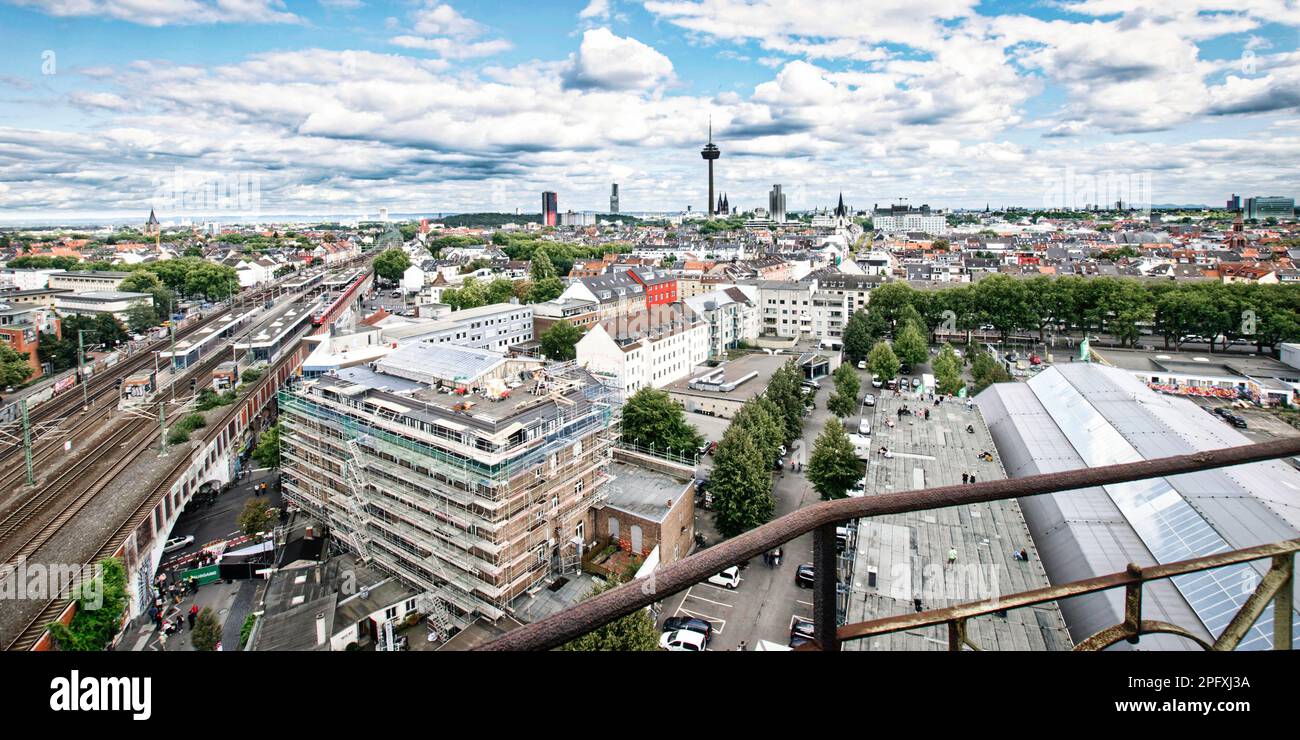 Ehrenfeld panoramic view of cologne ehrenfeld with the ehrenfeld train station ...
