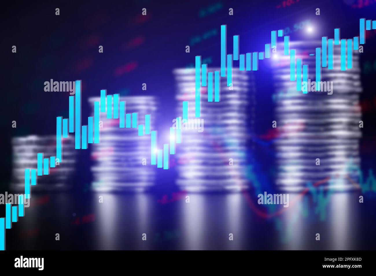 Graph stock market stacks hi-res stock photography and images - Alamy