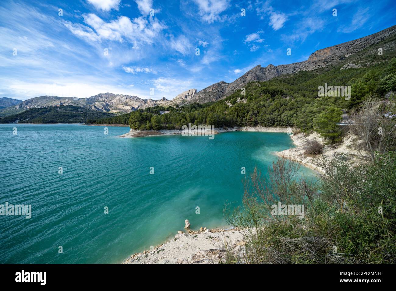 Guadalest reservoir near Beniarda, Alicante, Spain Stock Photo