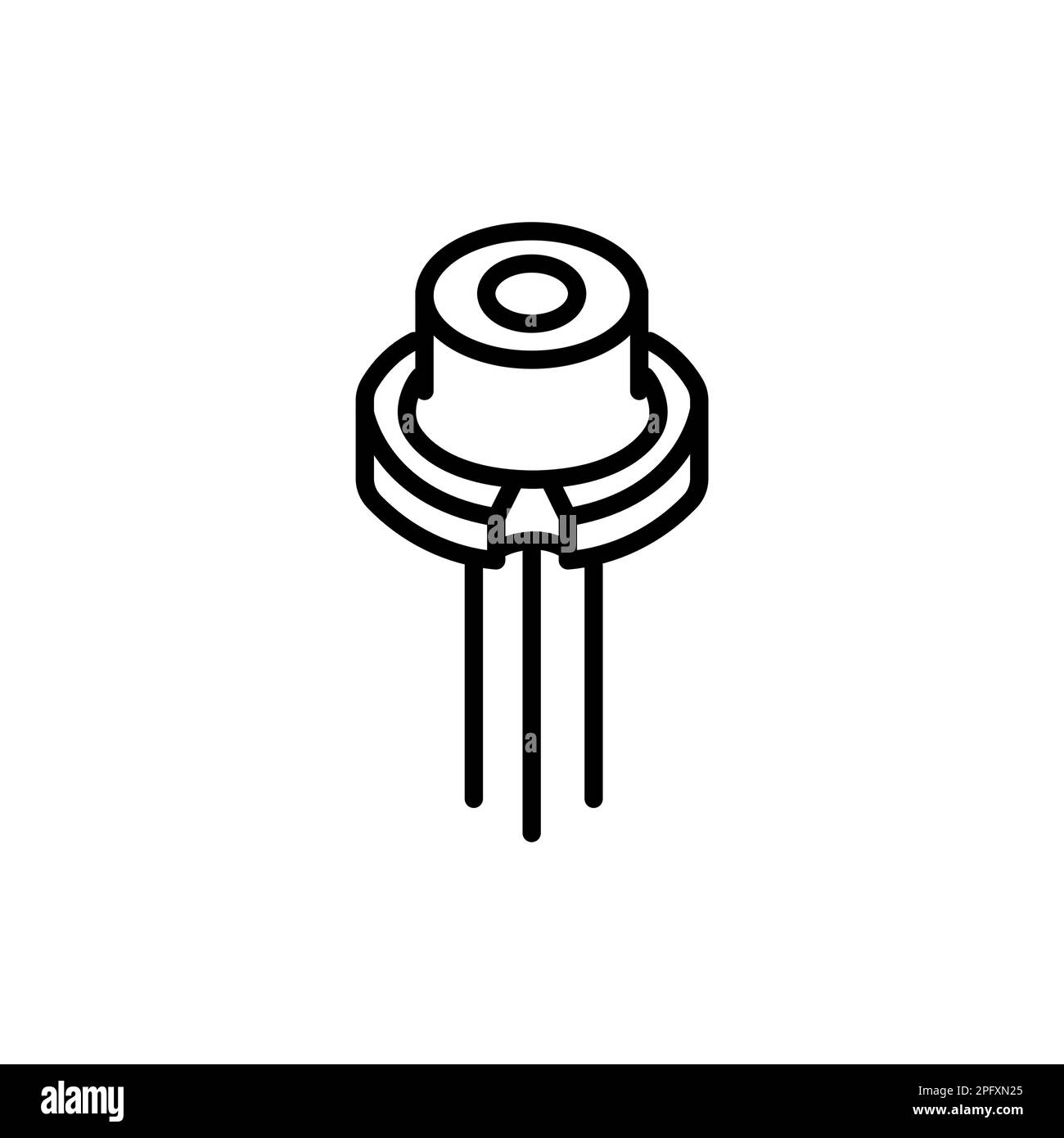 Laser diode VCSEL black line icon. Pictogram for web page, mobile app