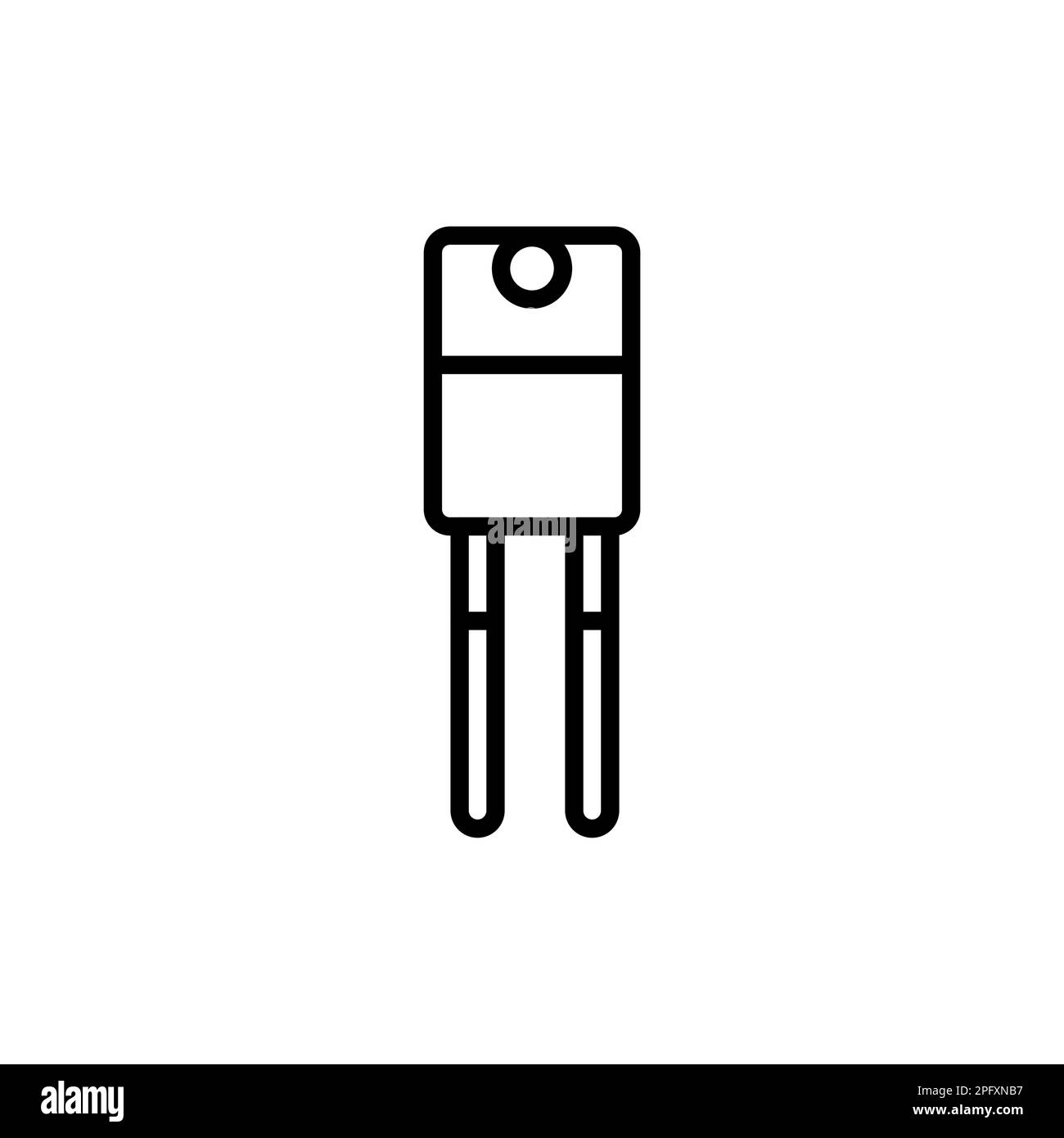 Schottky diode black line icon. Pictogram for web page, mobile app