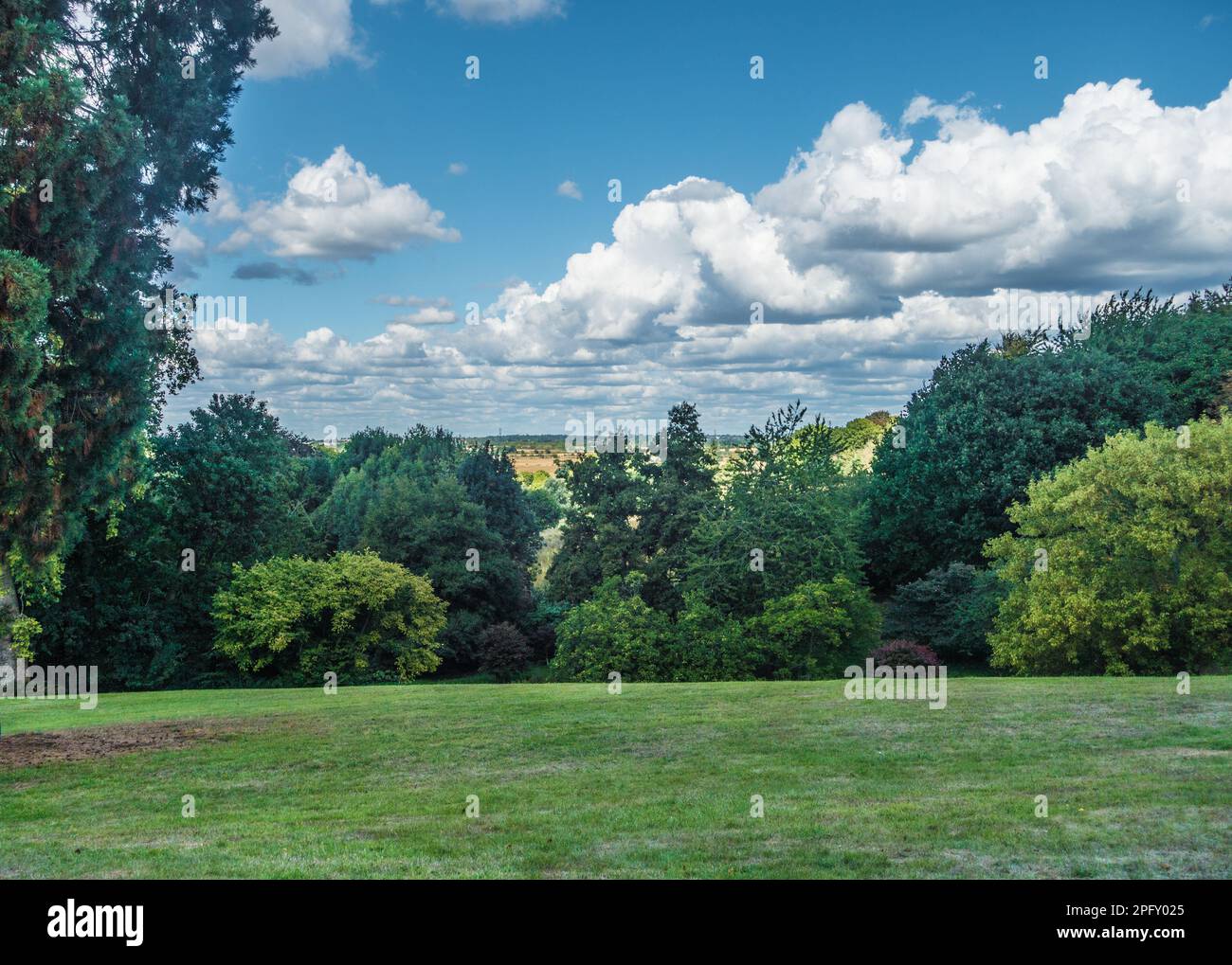 Landscape view from Nuneham Courtenay, UK. Stock Photo