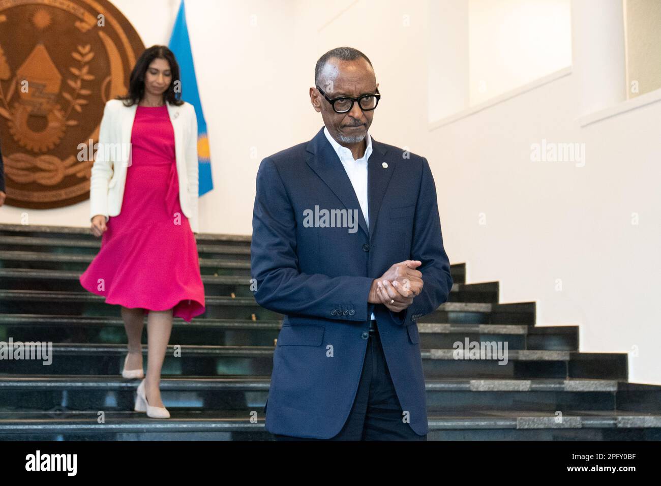 Home Secretary Suella Braverman meets Rwandan President Paul Kagame at