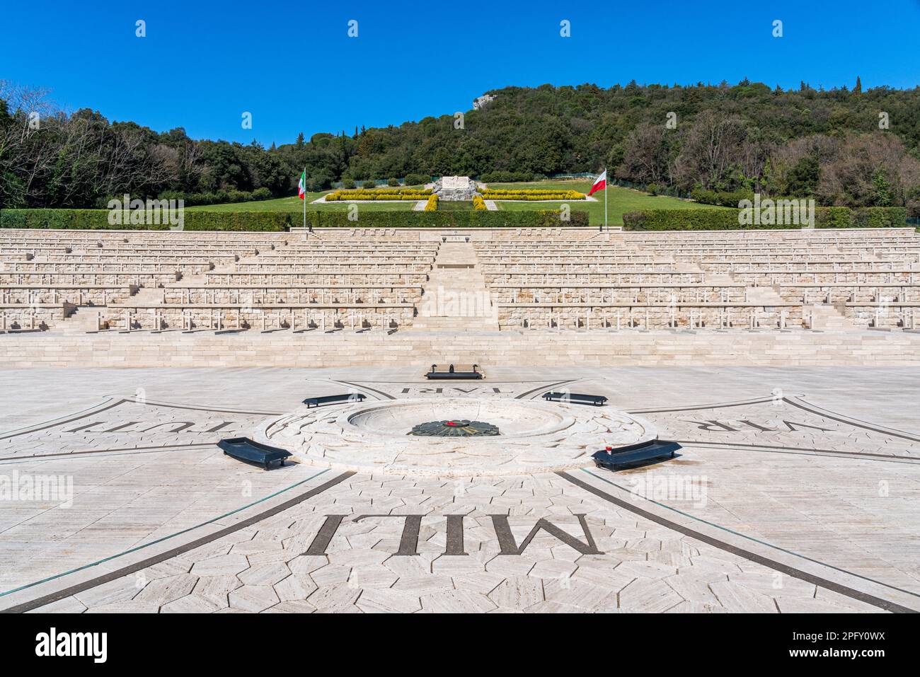 Polish world war ii memorial in Montecassino, Lazio, Italy. Stock Photo