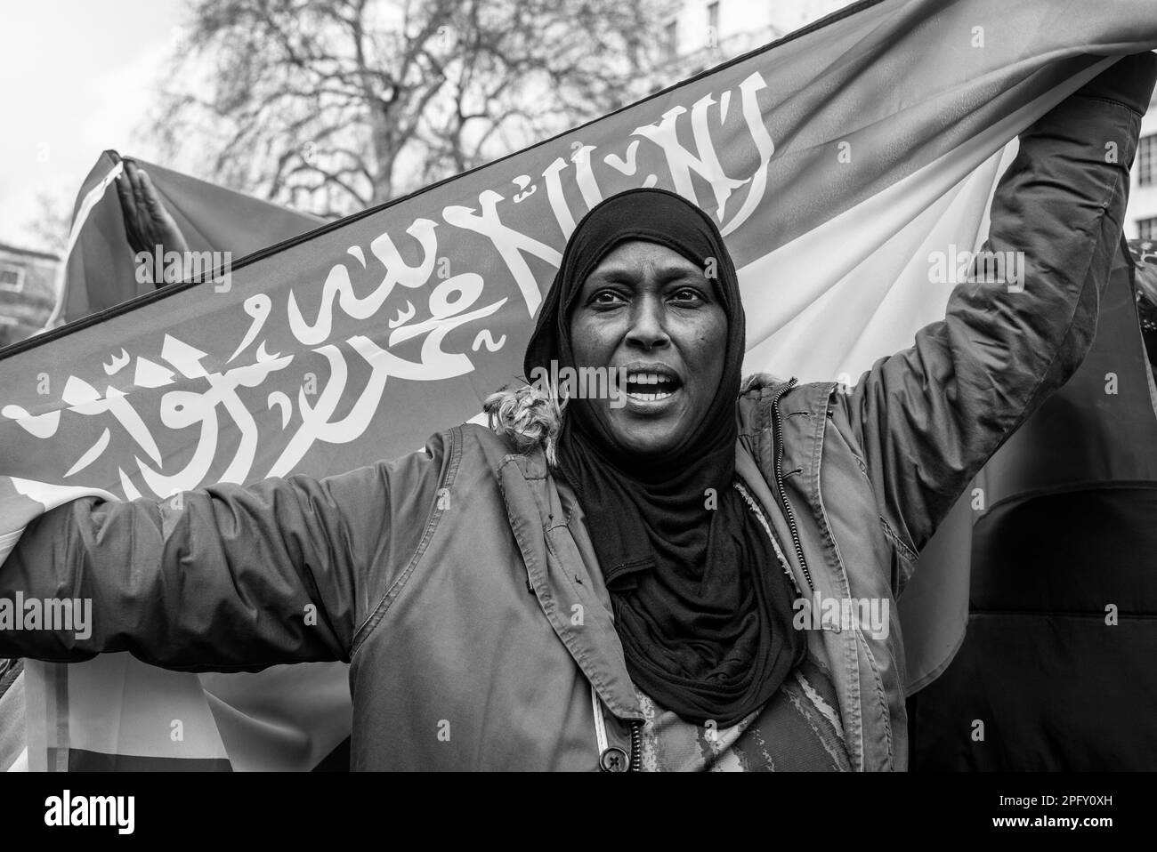 london-uk-18-mar-2023-the-demonstration-attracted-a-large-number-of