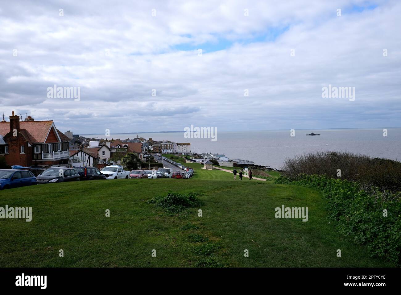 general view of herne bay town,east kent,isle of thanet,uk march 2023 Stock Photo