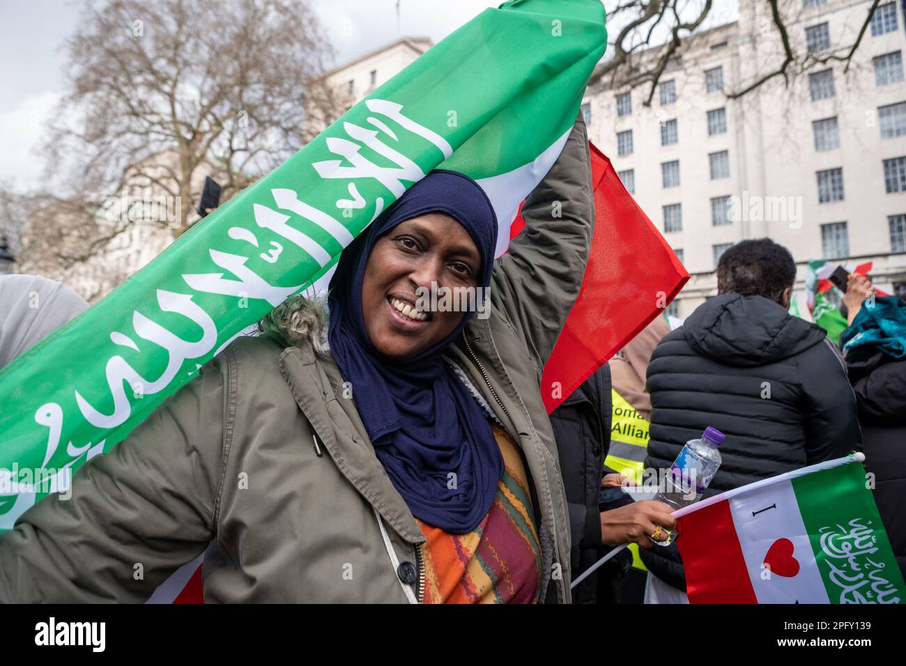 london-uk-18-mar-2023-the-demonstration-attracted-a-large-number-of