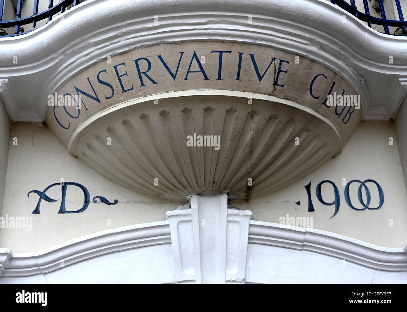 Brixham Conservative Club building, New Road, Brixham, Devon, England, UK Stock Photo