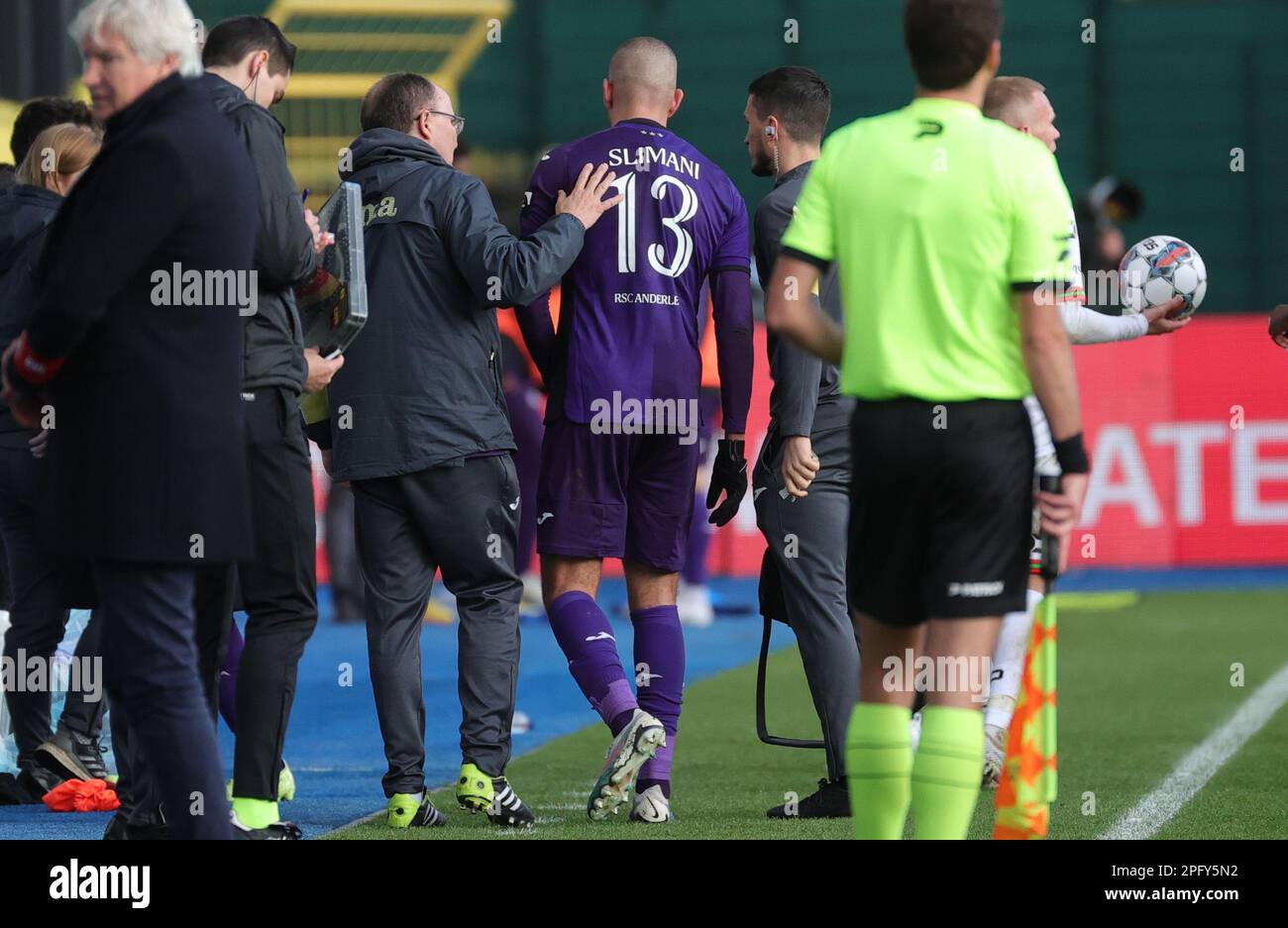 Anderlecht's Islam Slimani pictured during a soccer match between