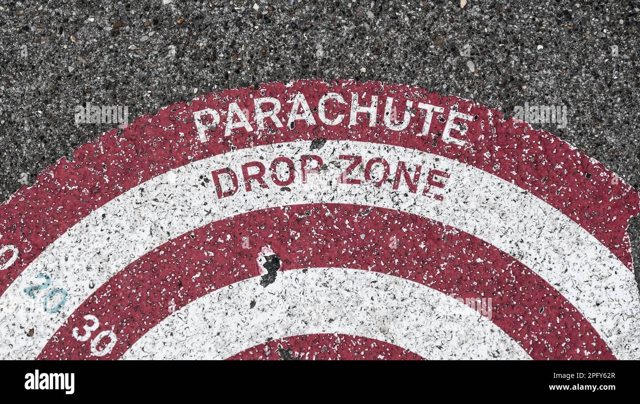 Parachute Drop Zone Stock Photo Alamy