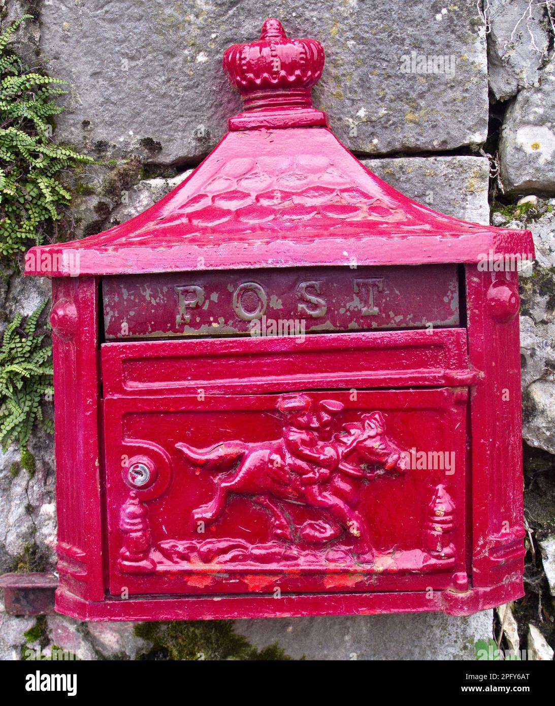Mailbox at stables, Fermes Equestres du Vercors, Sassenage, Grenoble Stock Photo