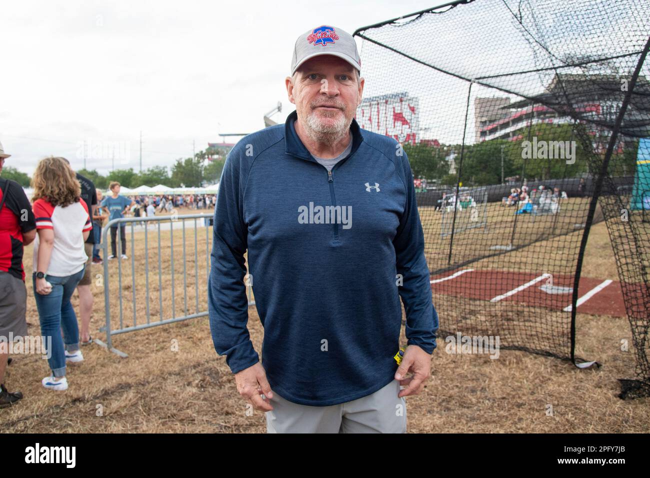 John Kruk is seen with festivalgoers at the Innings Festival on Saturday,  March 18, 2023, at Raymond James Stadium in Tampa, Fla. (Photo by Amy  Harris/Invision/AP Stock Photo - Alamy
