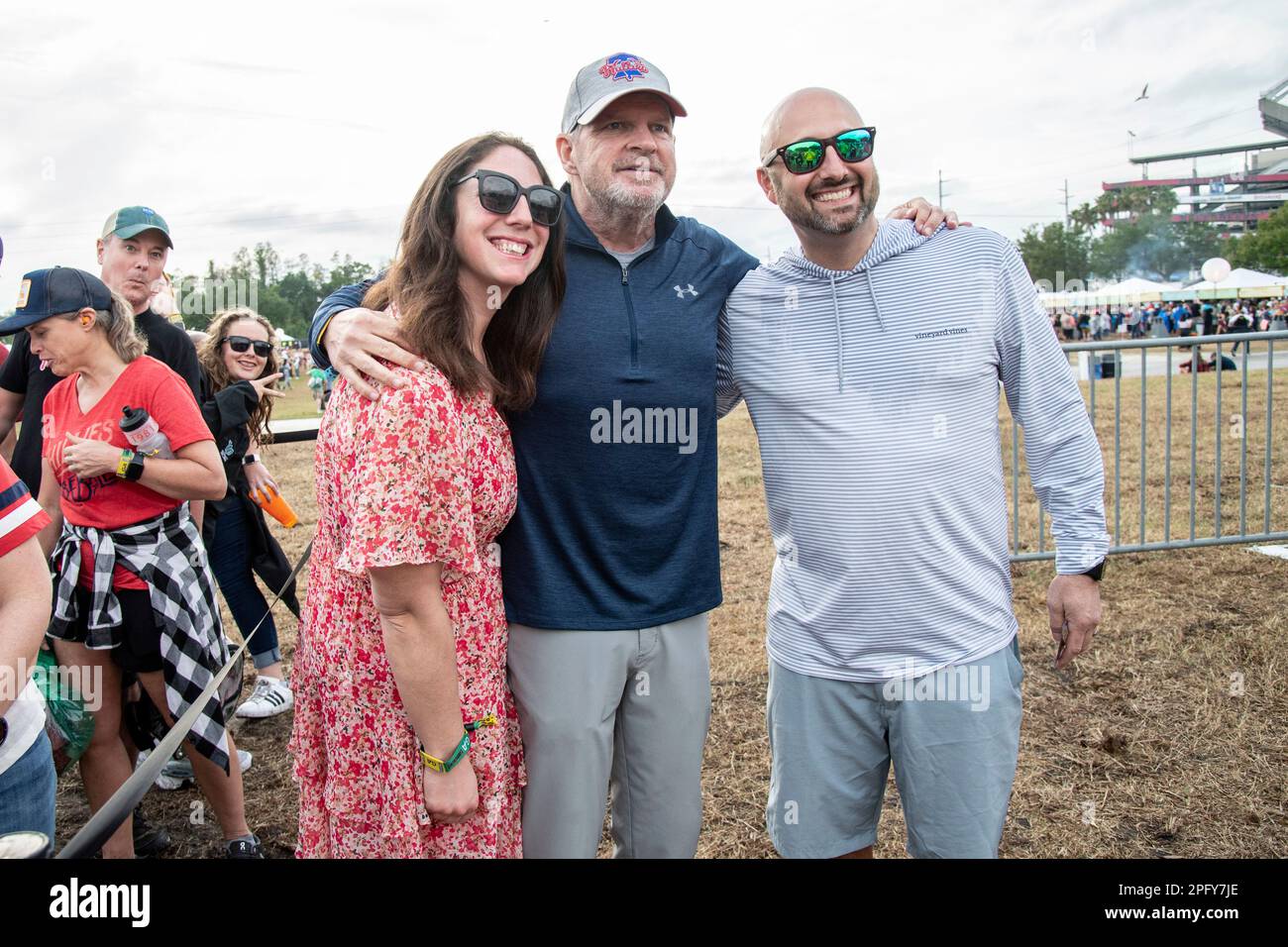 John Kruk is seen with festivalgoers at the Innings Festival on Saturday,  March 18, 2023, at Raymond James Stadium in Tampa, Fla. (Photo by Amy  Harris/Invision/AP Stock Photo - Alamy