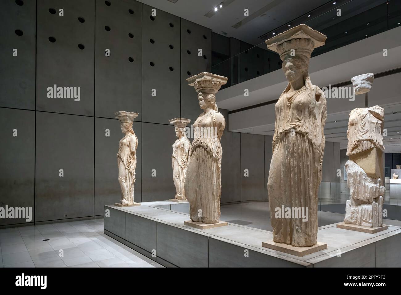 Caryatids Karyatides, five of the original statues from the Parthenon