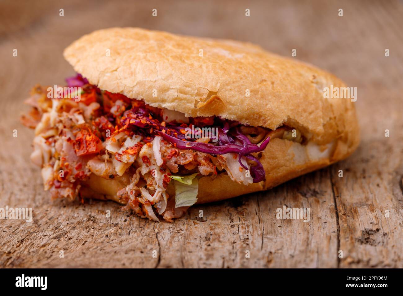 german doener kebap on wood Stock Photo - Alamy