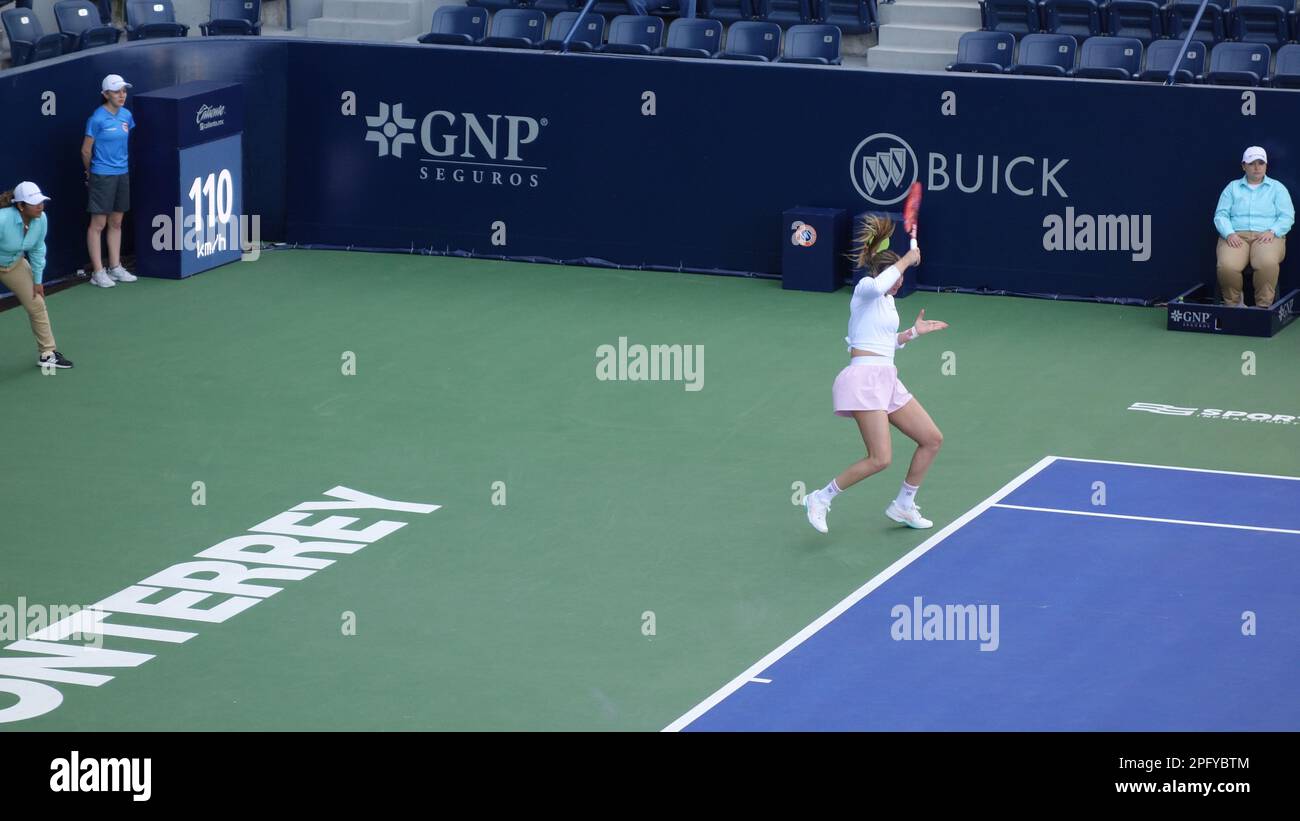 Quaterfinals in Monterrey Tennis Open WTA 250 Stock Photo