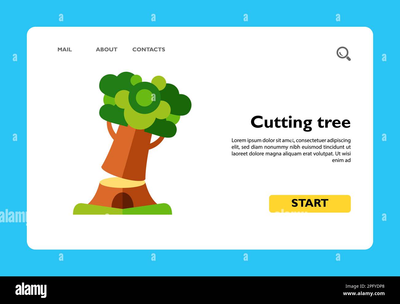 Icon of falling tree Stock Vector Image & Art Alamy