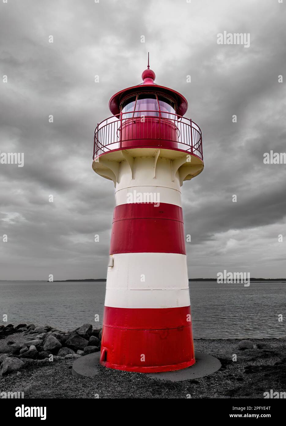 Beautiful Light House - Landscape wide view Stock Photo