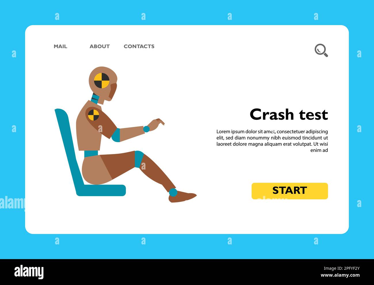 Car dummy test Stock Vector Images Alamy