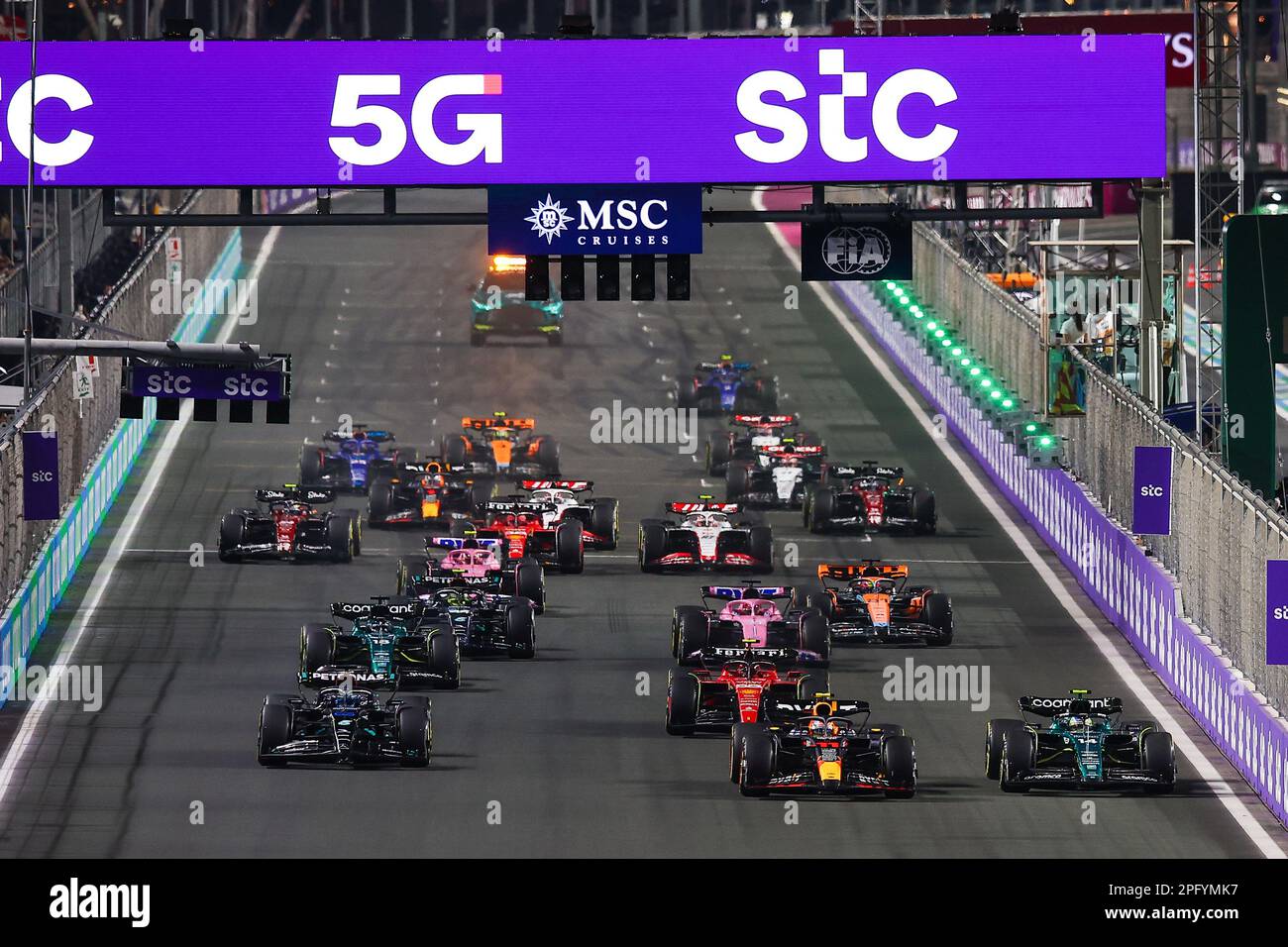start of the race, depart, during the Formula 1 STC Saudi Arabian Grand ...