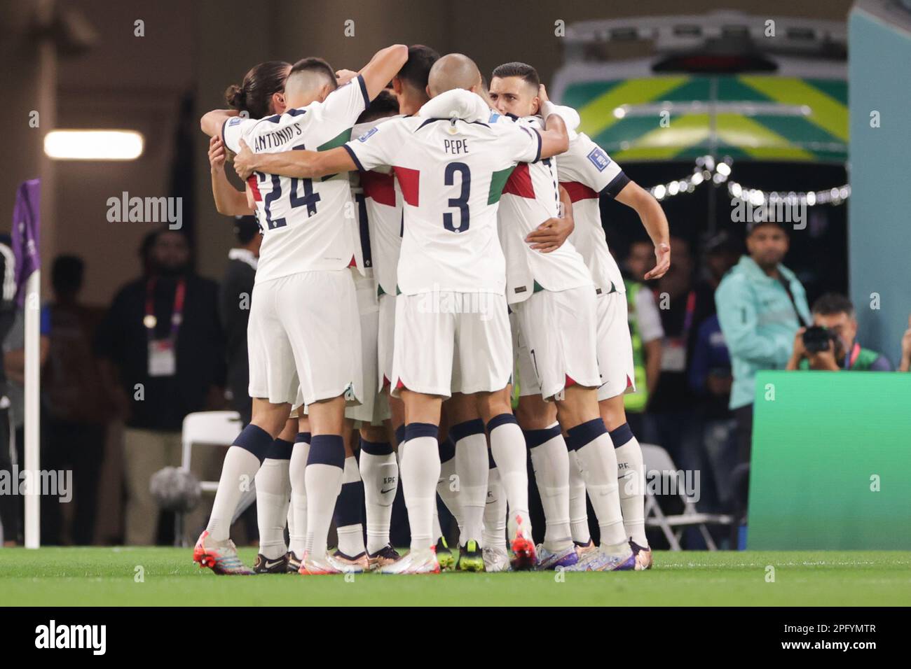 Al Rayyan, Qatar. 02nd Dec, 2022. Portugal soccer players celebrate