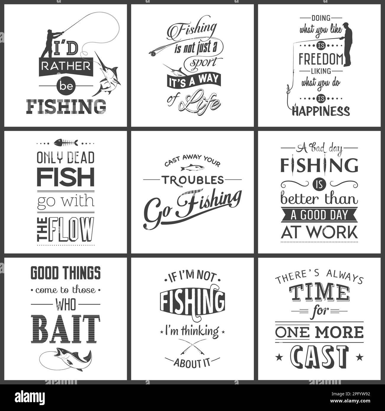 Old fishing rod Stock Vector Images - Alamy
