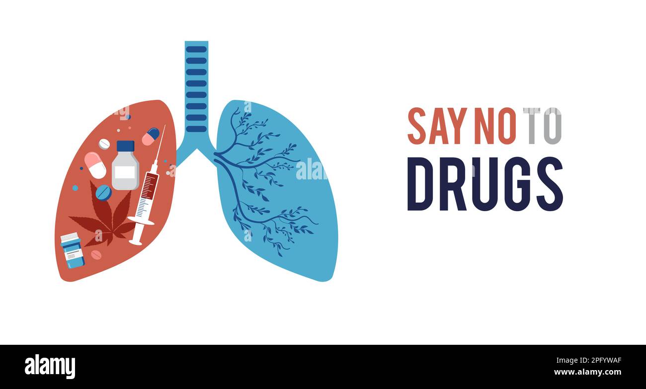 No drugs, concept design. International day against drug abuse