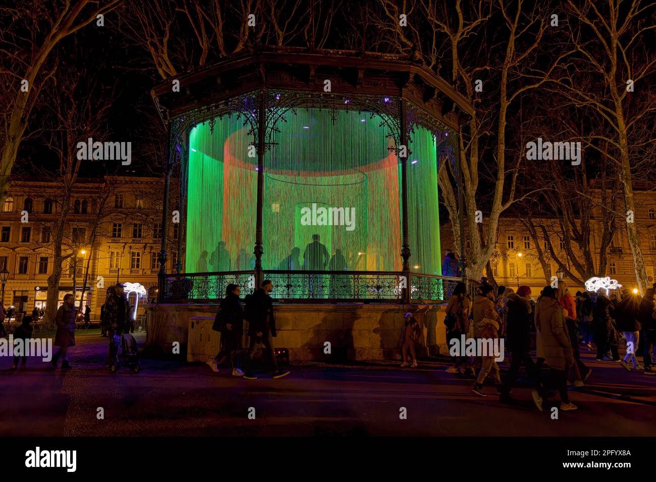 Festival of lights in Zagreb Croatia Stock Photo Alamy