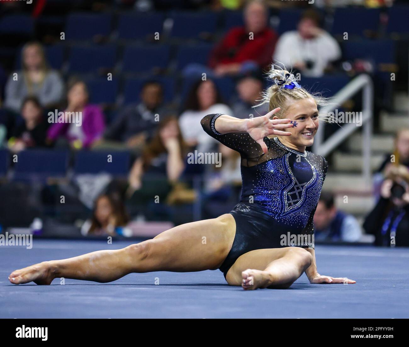 March 18, 2023: Hailey Davis competes on the floor exercise during the ...