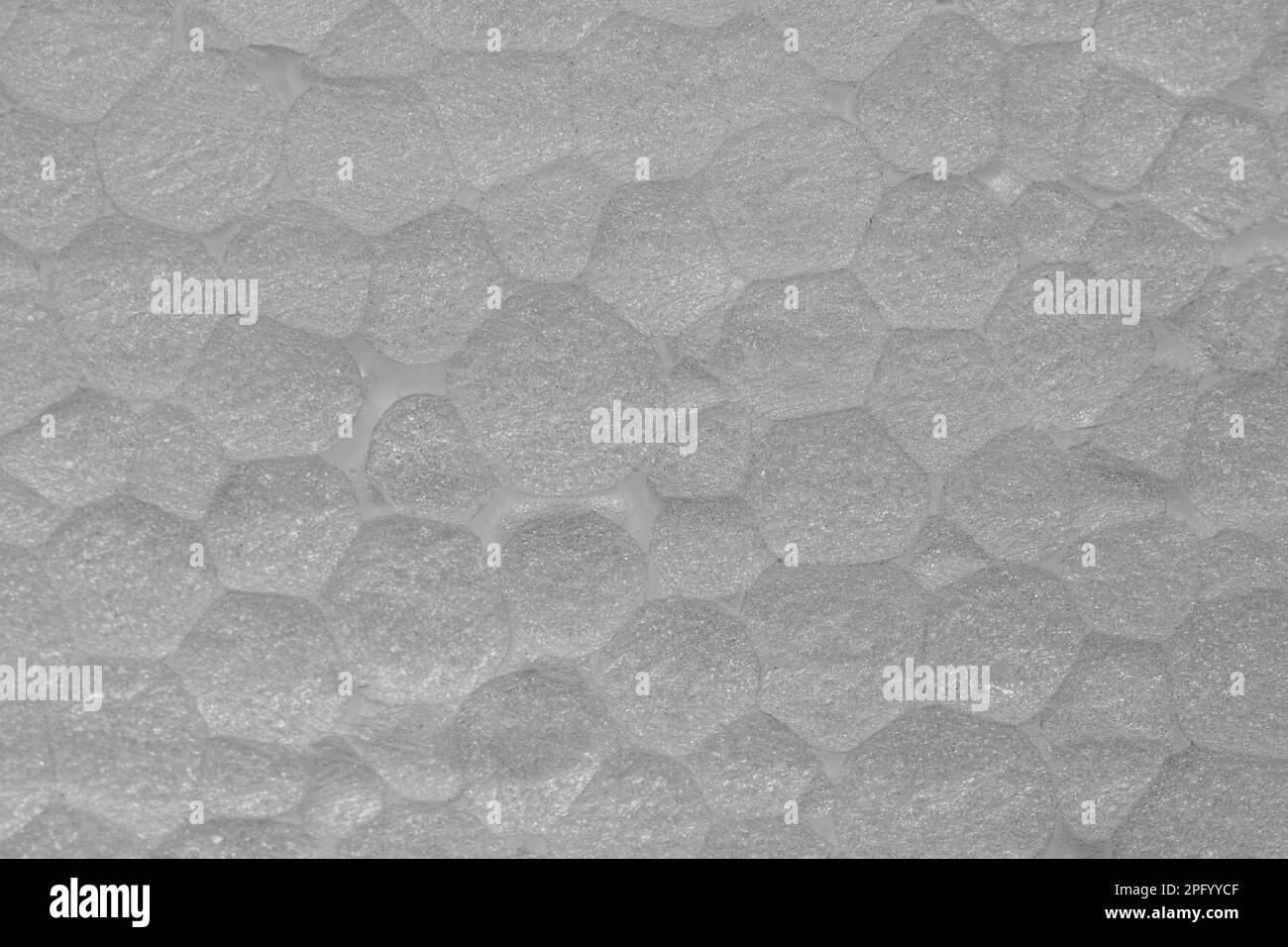 typical texture and surface of exp eps expanded polystyrene foam sheet Stock Photo