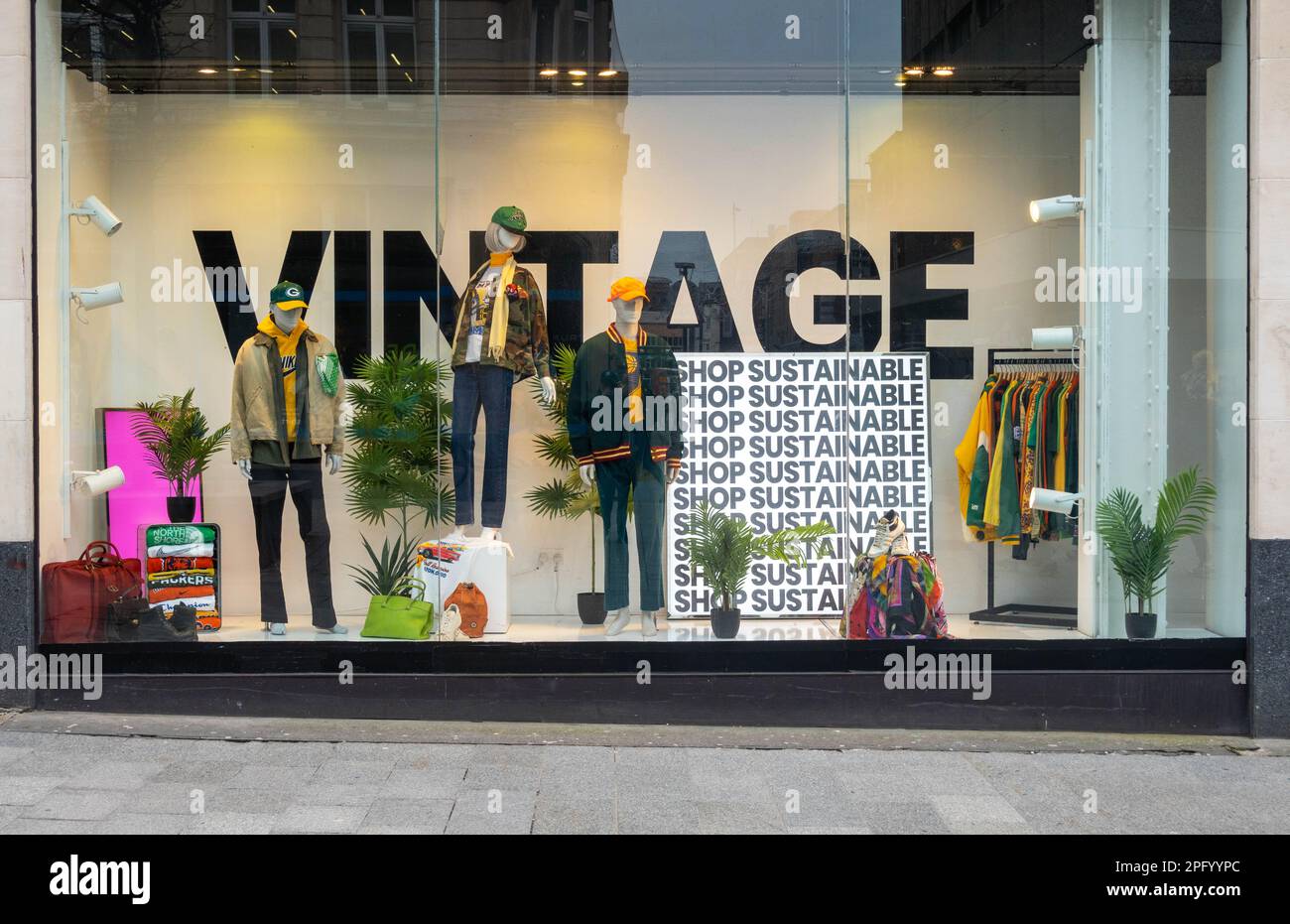 Vintage clothing store on Church Street in Liverpool Stock Photo Alamy