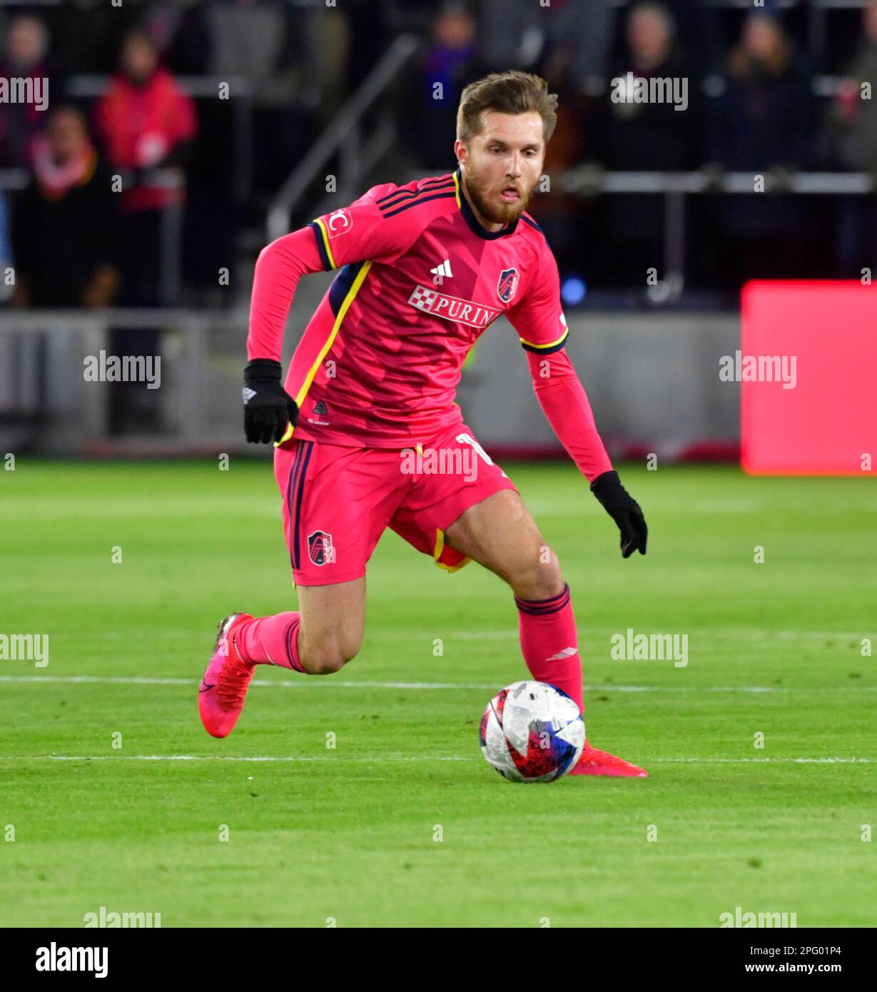 St. Louis, USA. 18th Mar, 2023. St. Louis City midfielder Indiana