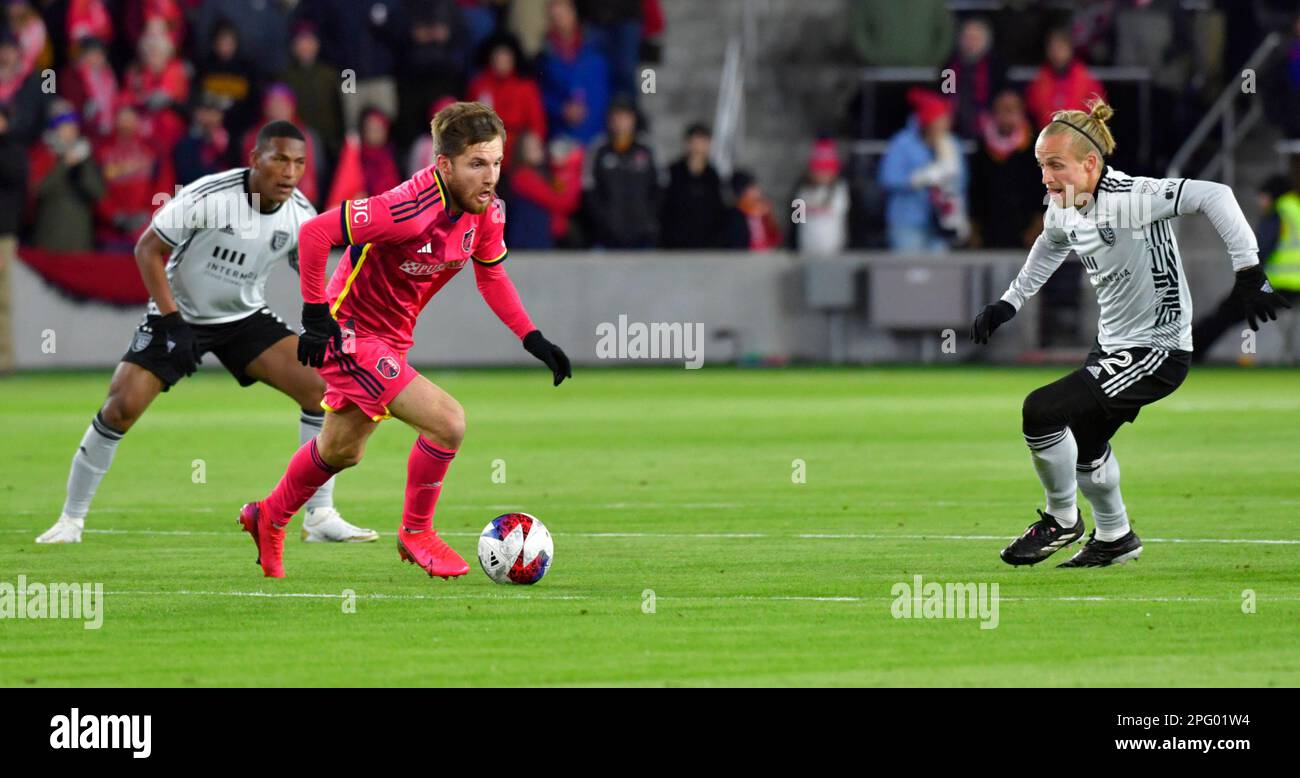 St. Louis, USA. 18th Mar, 2023. St. Louis City midfielder Indiana