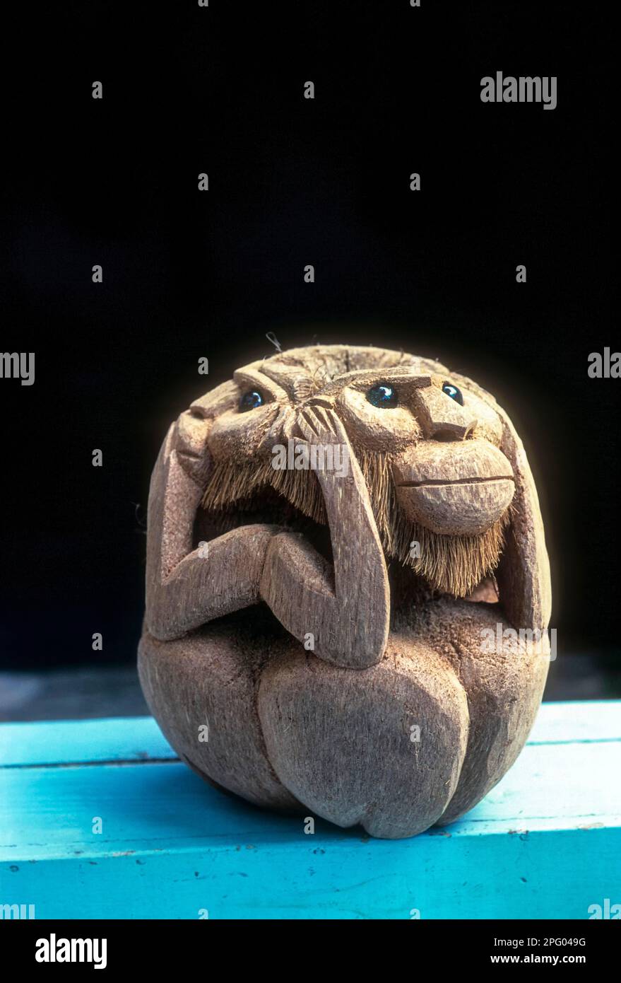 Monkey in coconut shell Handicraft of Puducherry Pondicherry, Union Territory of India, Asia