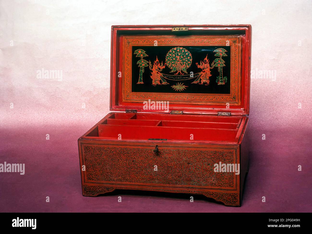 Wooden cash box in Chettinad, Tamil Nadu, South India, India, Asia Stock Photo