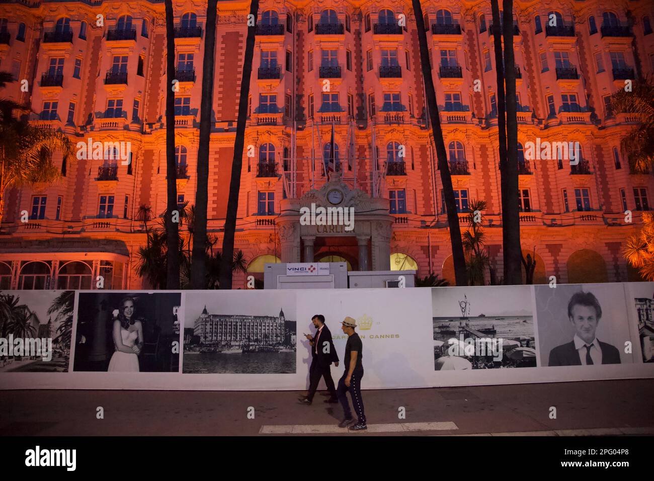 Hotel Carlton Cannes under renovation, La Croisette, 75th Cannes Filmfestival 2022 Stock Photo