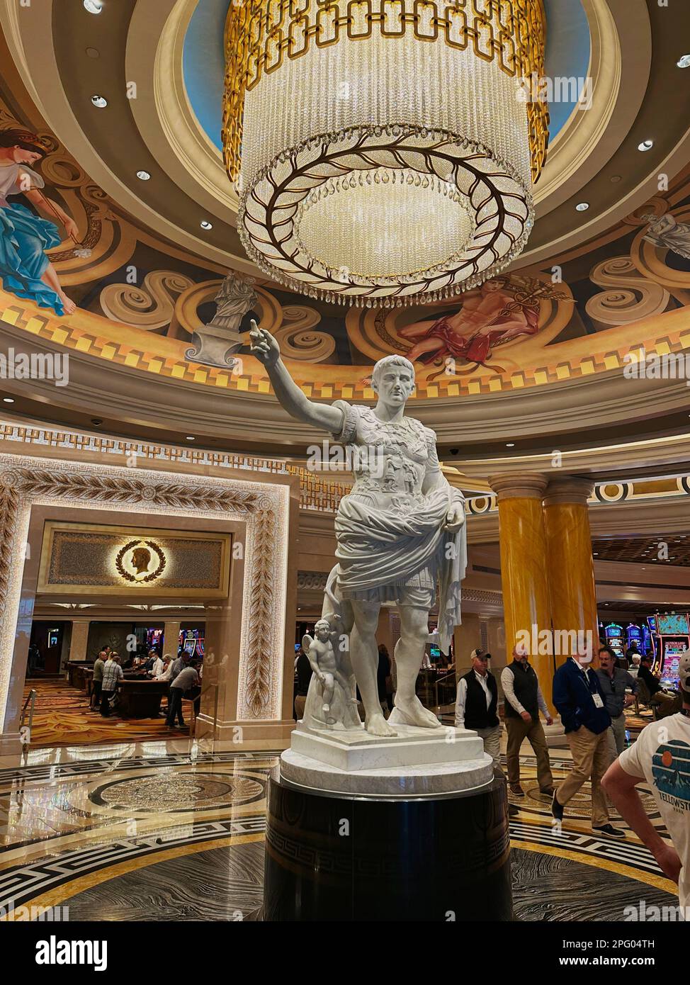 Las Vegas, Nevada March 13, 2023 Augustus Caesar sculpture in the