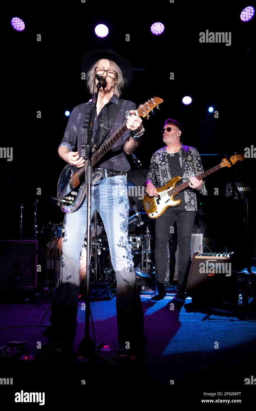 The Waterboys, the band lead by Scottish Mike Scott, performing at the Columbia Theater in Berlin. Stock Photo