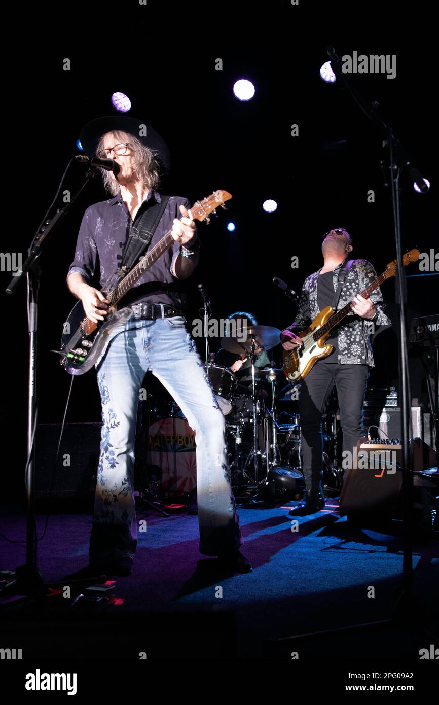 The Waterboys, the band lead by Scottish Mike Scott, performing at the Columbia Theater in Berlin. Stock Photo
