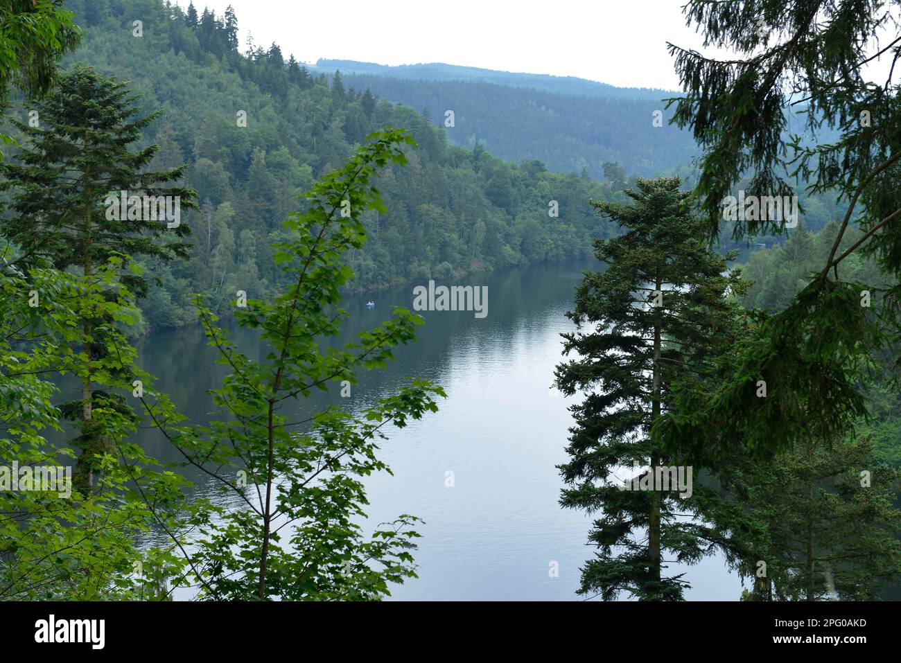 Hohenwarte Dam, Thuringia, Germany Stock Photo