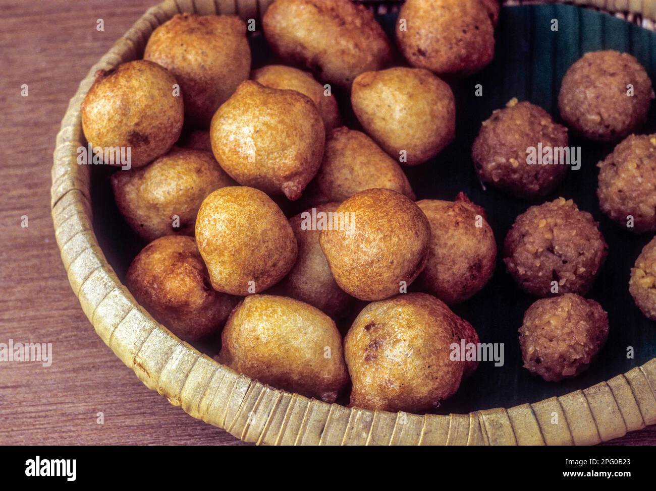 Seeyam deep fried Jaggery sweetened rice ball, traditional chettinad