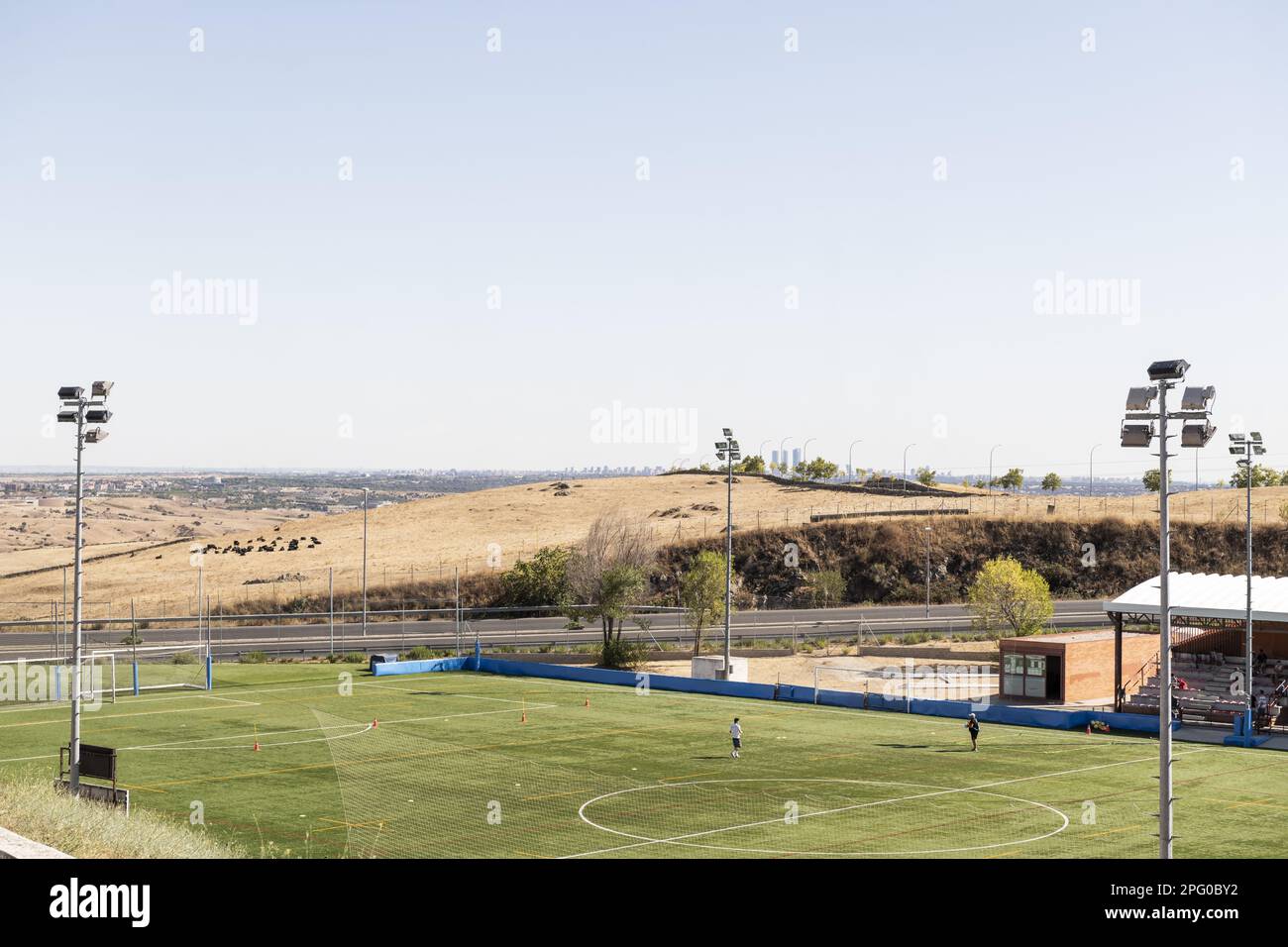 Grass soccer training camps for amateur and youth teams Stock Photo Alamy