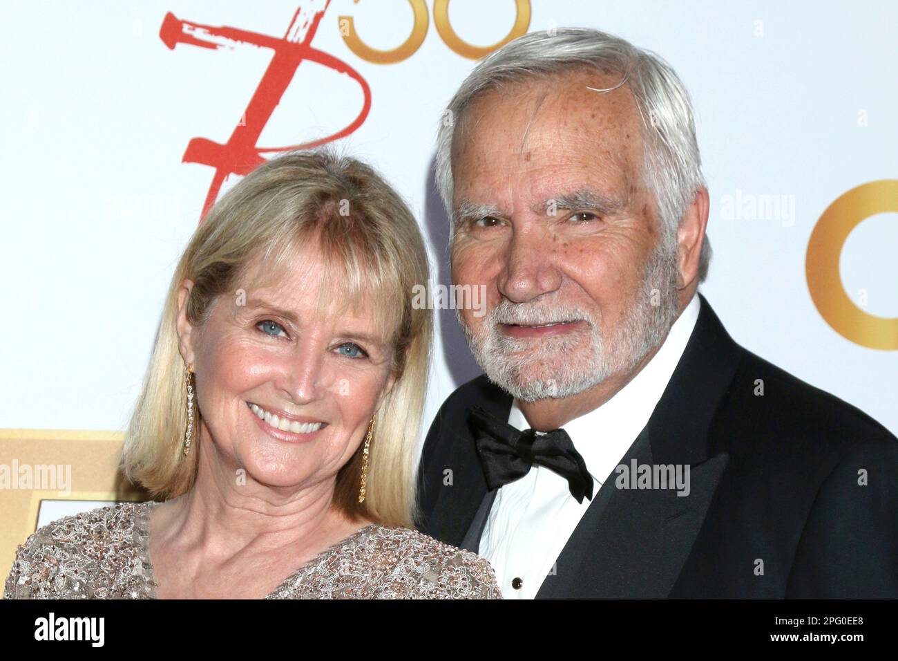 LOS ANGELES - MAR 17:  Laurette Spang-McCook. John McCook at the 50th Anniversary of The Young and The Restless at the Vibiana on March 17, 2023 in Los Angeles, CA Stock Photo
