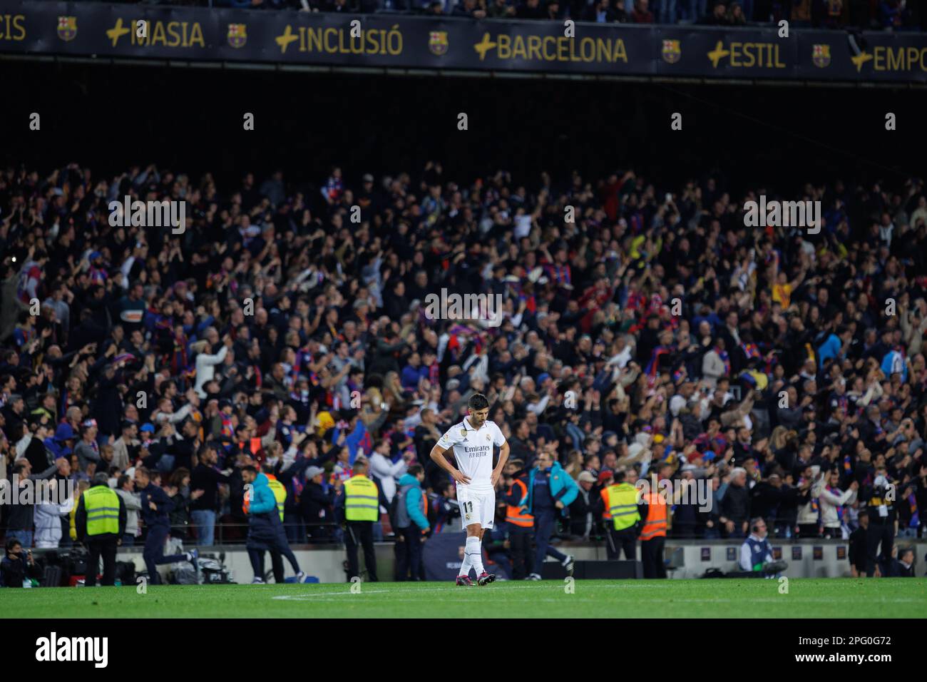 Barcelona, Spain. 19th Mar, 2023. Asensio in action during the LaLiga match between FC Barcelona and Real Madrid CF at the Spotify Camp Nou Stadium in Barcelona, Spain. Credit: Christian Bertrand/Alamy Live News Stock Photo