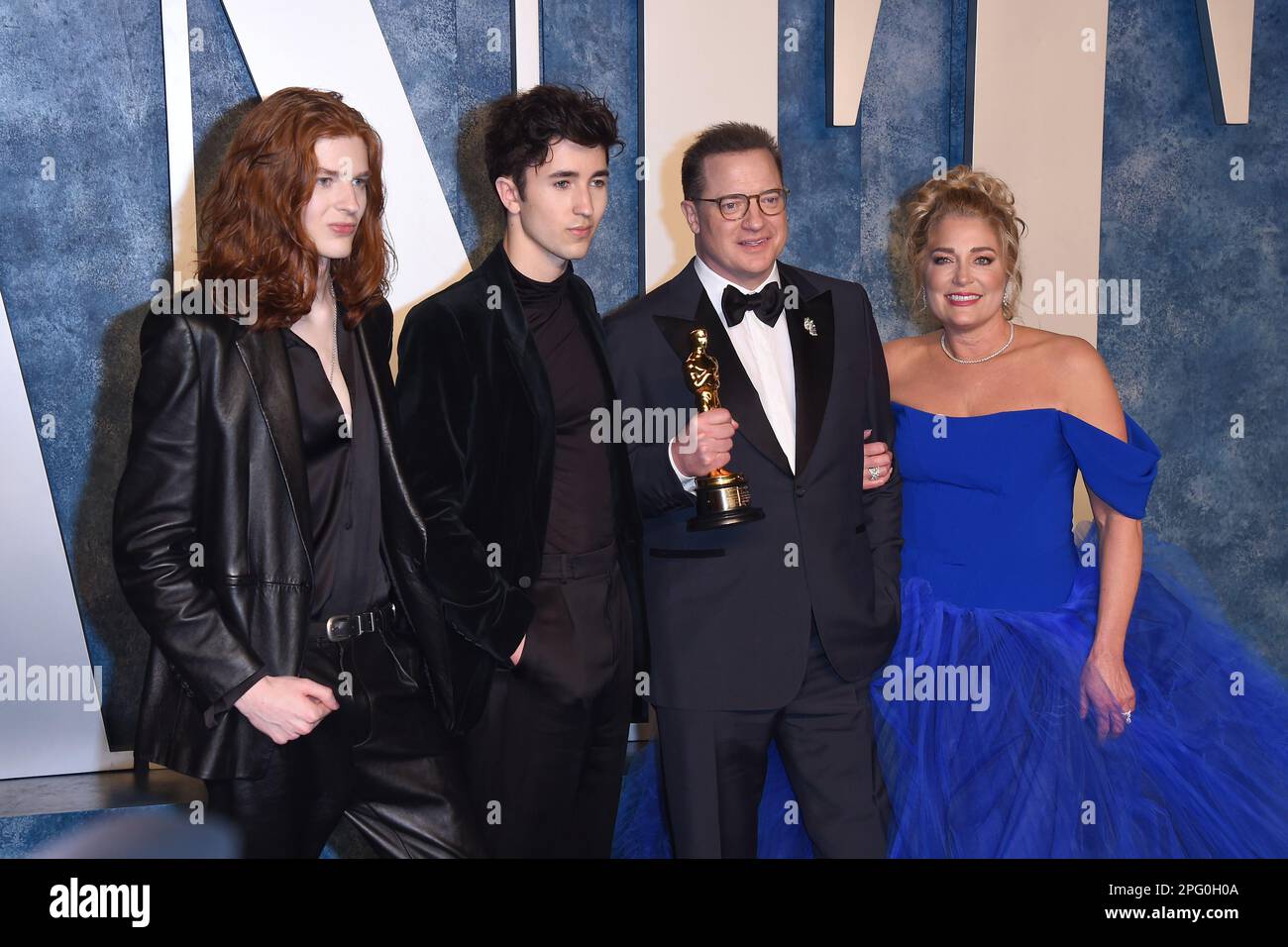 LOS ANGELES MAR 17 Jeanne Moore, Brendan Fraser, Holden Fletcher Fraser, Leland Francis